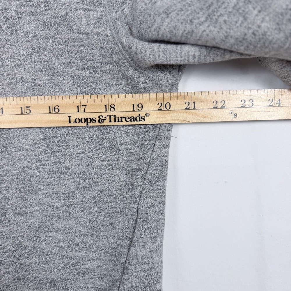 Gap Mens Fleece Zip Crew Sweatshirt Heather Grey Black Medium - Picture 7 of 9